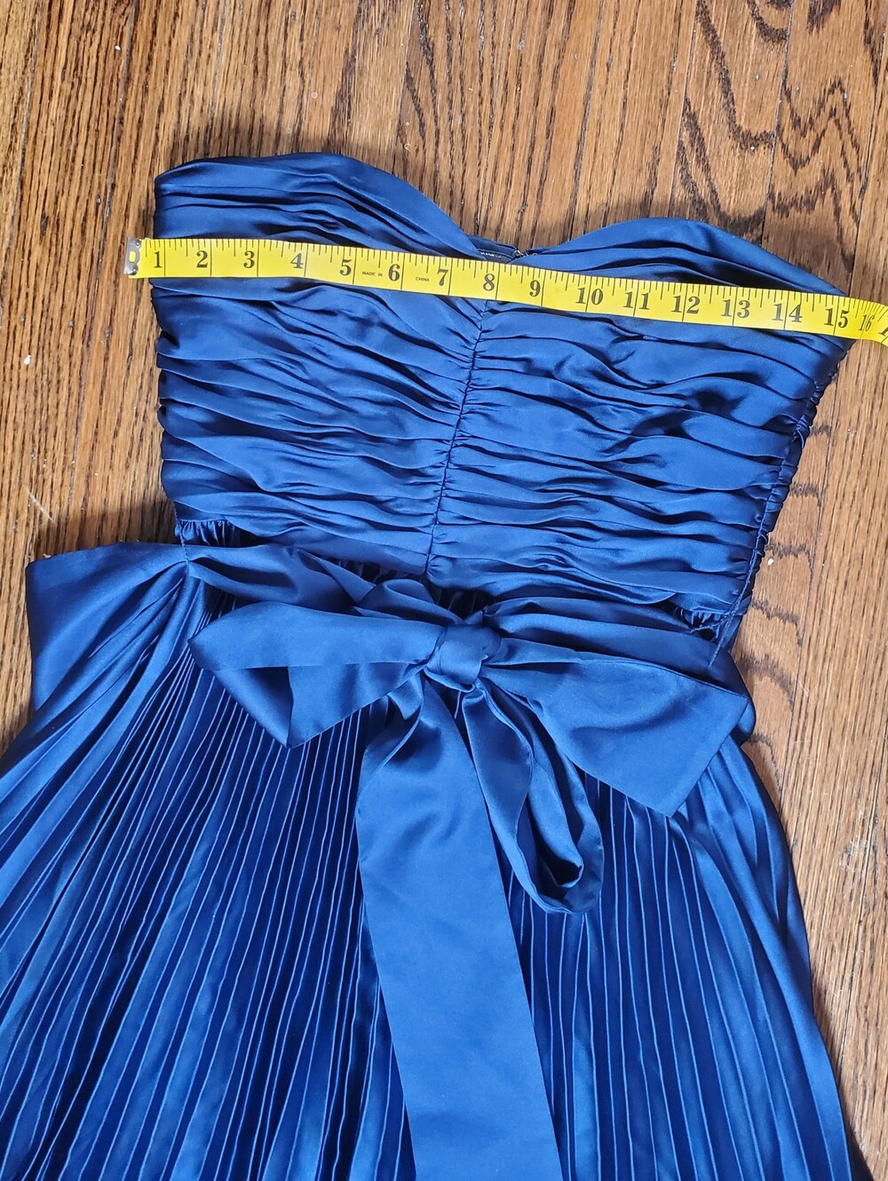 Amur Khloe Sweetheart Satin Dress Muted Blue Size 4 Retail $ 598 - Picture 12 of 16